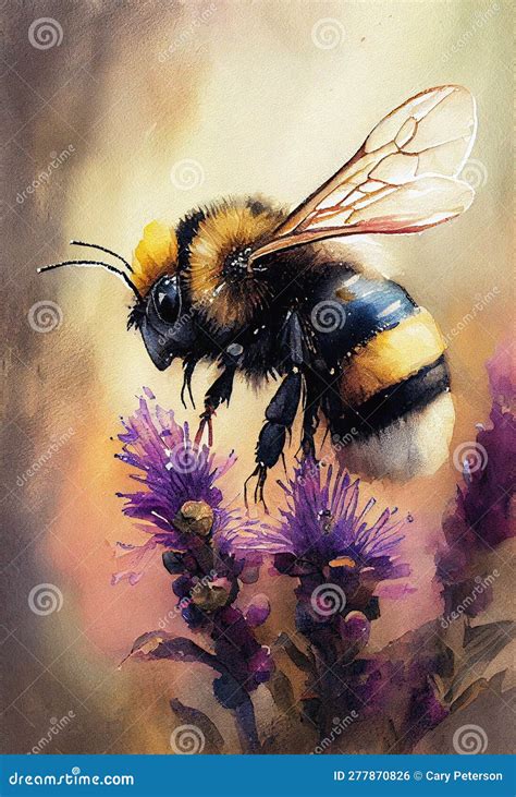 Protecting Endangered Bisson By Coloring Purple Flower Staples For Bees Stock Photography ...