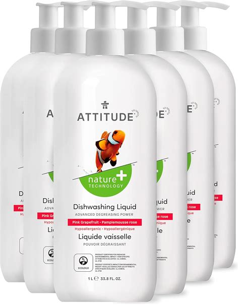 Buy ATTITUDE Dish Detergent, Plant- and Mineral-Based Effective ...