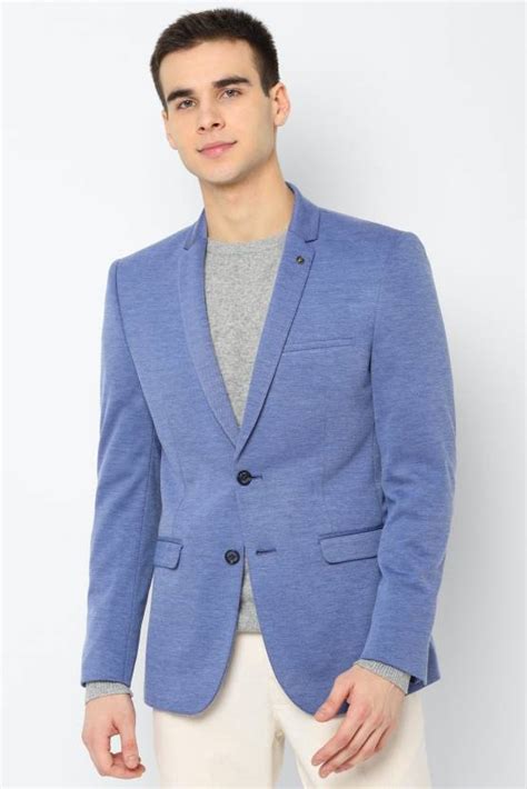 Allen Solly Self Design Single Breasted Formal Men Blazer - Buy Allen ...