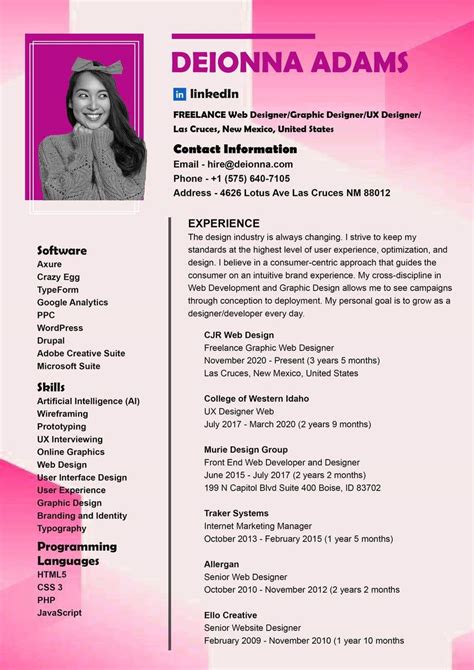 Entry #13 by osamasx for Creative Resume Redesign in PDF | Word | Or ...