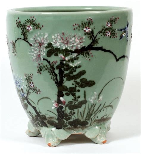 CHINESE CELADON PORCELAIN PLANTER, H 12" | Vintage flower pots ...