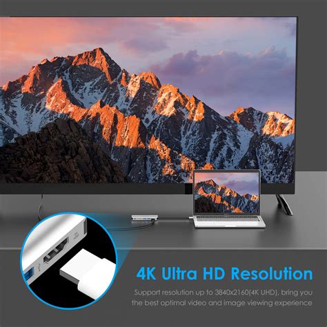 Buy LENTION USB C Hub with 4K HDMI, SD Card Reader, 2 USB 3.0, Type C ...