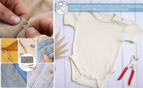 SKYGROW Silver Button Premium Snap Fasteners Kit (100 Sets) - Thickened ...
