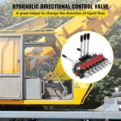 Buy VEVOR Hydraulic Directional Control Valve, 7 Spool Hydraulic Spool ...