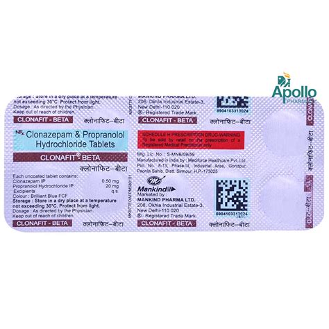 Clonafit Beta Tablet 10's Price, Uses, Side Effects, Composition ...