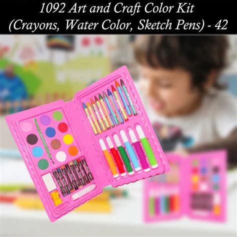 1092 Art and Craft Color Kit (Crayons, Water Color, Sketch Pens) - 42 ...