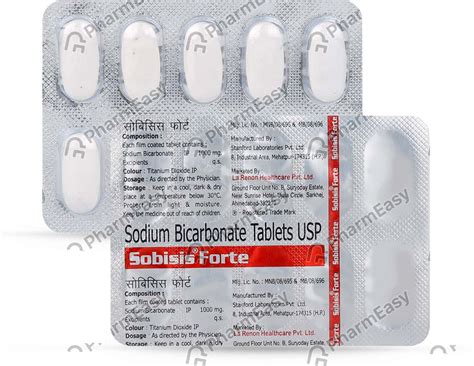 Sobisis Forte 1000 MG Tablet (10): Uses, Side Effects, Price & Dosage ...