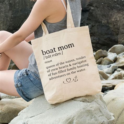 Boat Mom Definition Canvas Tote Bag - My Boat Life