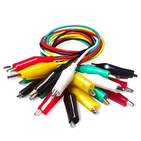 Goupchn 10PCS Alligator Clips Test Leads Electrical Cable Test Leads ...