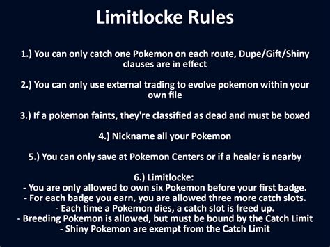 Custom Nuzlocke Rules on Nuzlocke-Challenge - DeviantArt