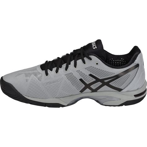Asics Mens GEL-Solution Speed 3 Tennis Shoes - Mid Grey/Black ...