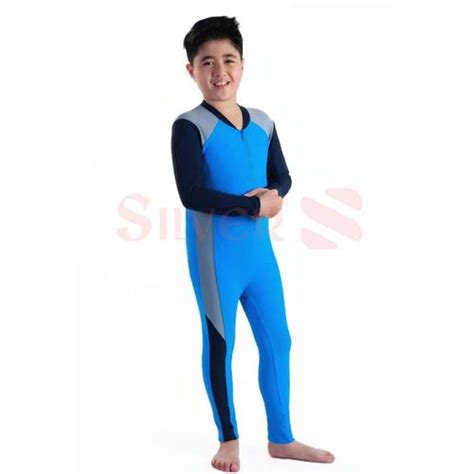 Jual SILVER BAJU RENANG TERUSAN ANAK MODEL DIVING WARNA MALIBU - 13-14 ...