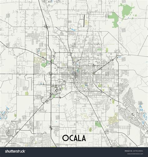 Ocala Florida Usa Map Poster Art Stock Vector (Royalty Free) 2479126901 | Shutterstock