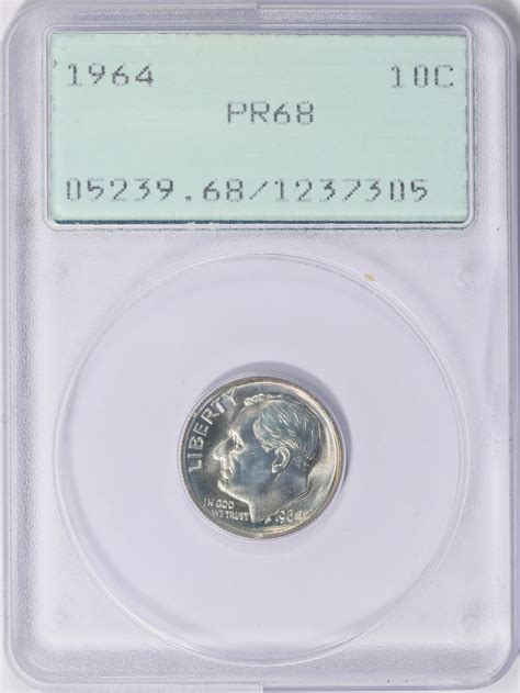 1964 Roosevelt Dime PCGS Proof-68 OGH (1st Gen) (Item 1633403 ...