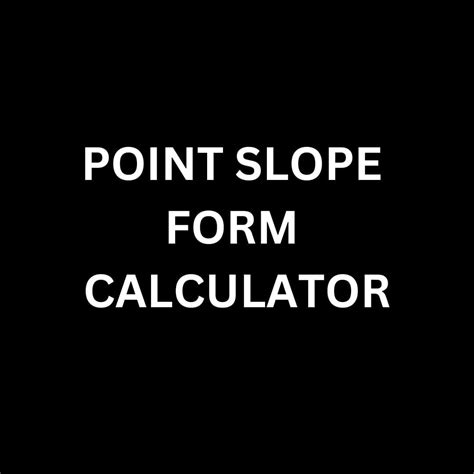 Point-Slope Form 的图像结果