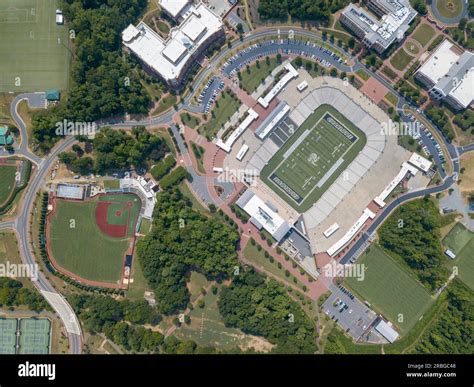 Aerial view of Jerry Richardson Stadium at the University of North ...