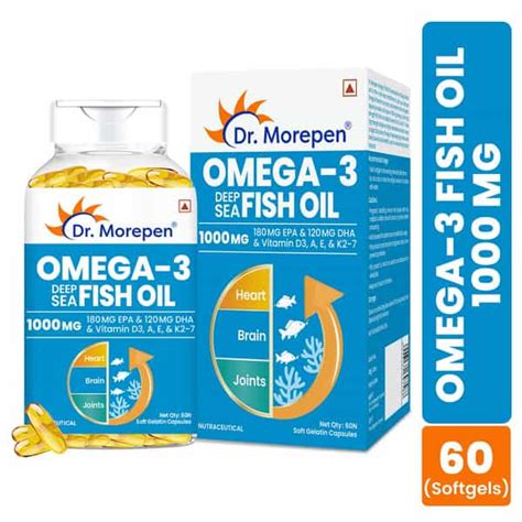 Buy DR. MOREPEN OMEGA 3 DEEP SEA FISH OIL WITH 300 MG DHA | & VITAMIN A ...