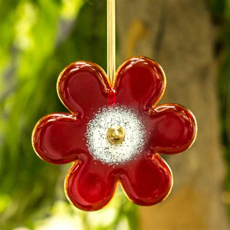 Buy Hanging Vibrant Flowers Online | Namrata Kedia Design- Red