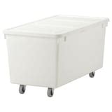 SOCKERBIT box with castors and lid, white, 38x76x37 cm (15x30x14 ½") - IKEA