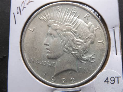1922 Peace Dollar Auction