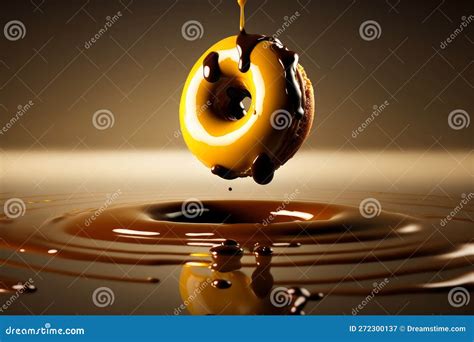 AI GENERATIVE, Delicious Chocolate-dipped Donuts Fly through the Air ...