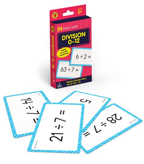 Buy Carson Dellosa Division Flash Cards for Kids Ages 8+, Division ...