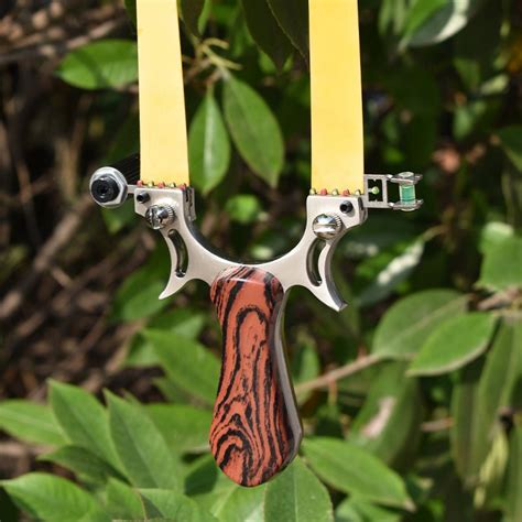 New Outdoor Big Power Rubber Band Alloy Slingshot Outdoor Target Shoot ...