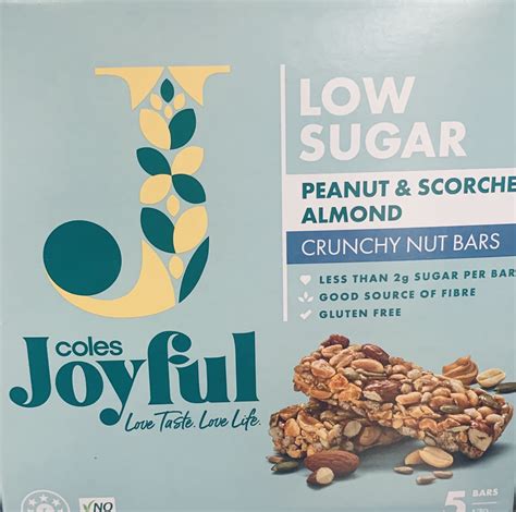 Coles Joyful Crunchy Nut Bar Peanut & Scorched Almond 170g – Gluten Free Products of Australia