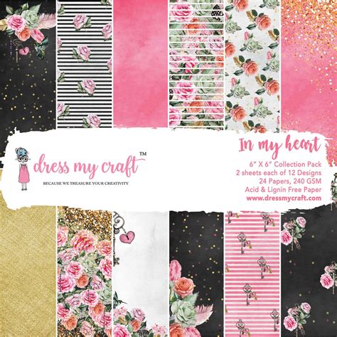 In My Heart - 6"x6" Paper Pad – Dress my craft