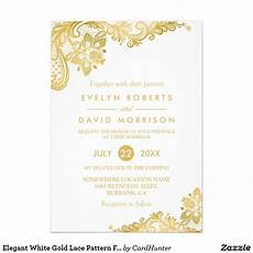 Gold Lace Wedding Invitations by White Gold Lace Pattern Formal Wedding Invitation Gold Lace Wedding Invitations