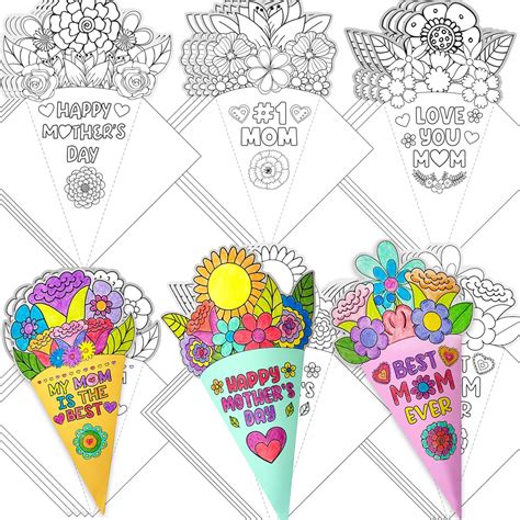 Mothers Day Crafts for Kids 24 Sets DIY Flower Bouquet Kit Flower ...