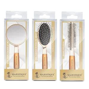 Buy Majestique Cushion Hair Brush | Round Detangling Hairbrush | Roller ...