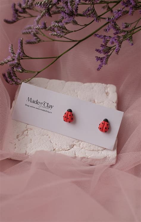 Love Bug Studs – Made Of Clay