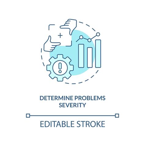Define problems severity turquoise concept icon. Rating usability ...