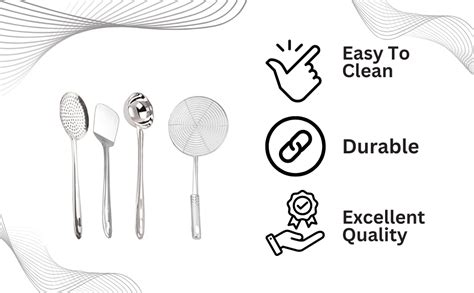 Buy EAGEAN Multifunctional Kitchen Utensil Set Stainless Steel Spoons ...