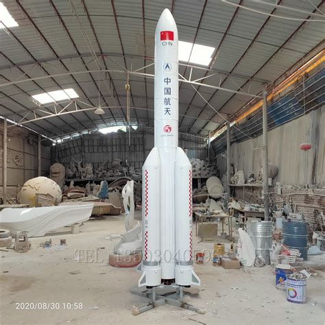 玻璃钢航天火箭雕塑 展览馆中国长征军事航空火箭 模型摆件-阿里巴巴