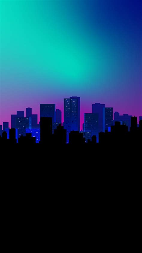 Download wallpaper 1080x1920 city, buildings, vector, art samsung ...