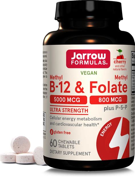 Amazon.com: Jarrow Formulas Ultra Strength Methyl B-12, Dietary Supplement for Cellular Energy ...