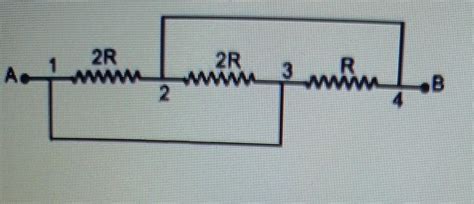 The effective resistance between points A and B in the given circuit ...