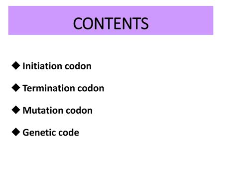 Initiation and termination codons , mutation and genetic code | PPTX