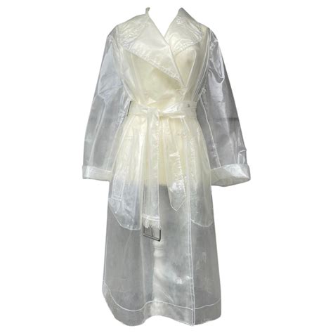 Maison Margiela MM6 transparent rain trench coat For Sale at 1stDibs