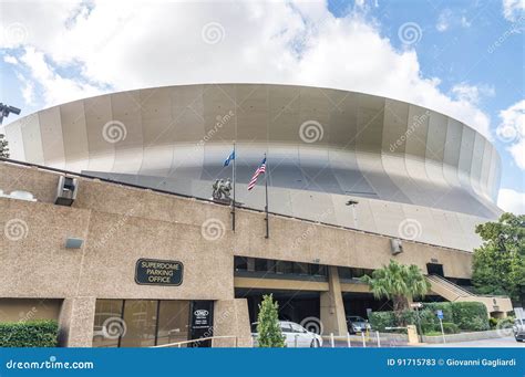 NEW ORLEANS, USA - FEBRUARY 2016: Mercedes-Benz Superdome on a S ...