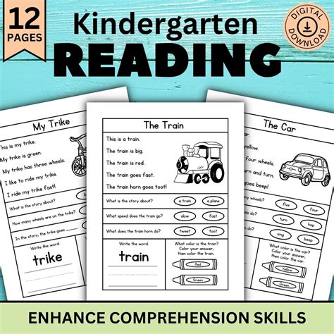 Kindergarten Worksheets Reading Comprehension