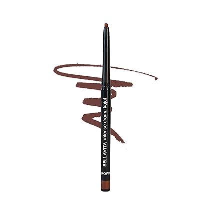 Buy BELLAVITA Intense Drama Kajal Brown Waterproof Smudge Proof | Long ...
