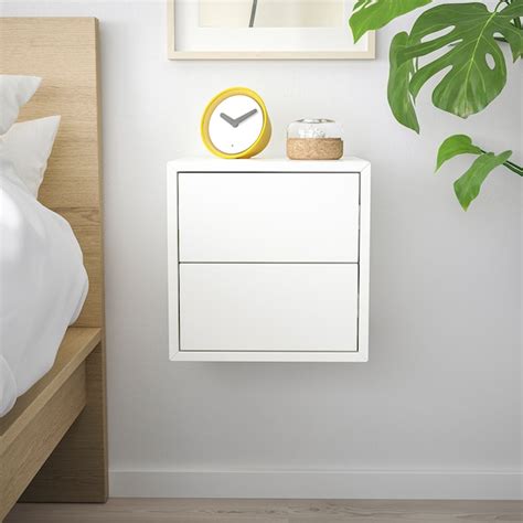EKET wall cabinet with 2 drawers, white, 35x35x35 cm (133/4x133/4x133/4 ...