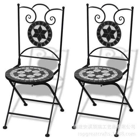 三件套铁艺陶瓷马赛克组合庭院休闲圆桌户外折叠桌椅-阿里巴巴