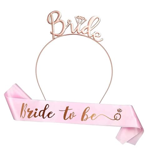 Party Propz Bride to be Decoration - 2 Pcs, Bride to Be Tiara & Sash ...
