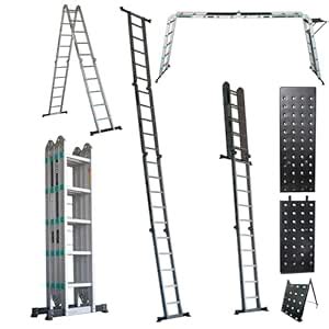 Mivu Flexi Pro 20 feet (20 steps) 8-in-1 Multipurpose Foldable ...