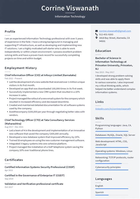 Image result for Computer Information Technology Resume