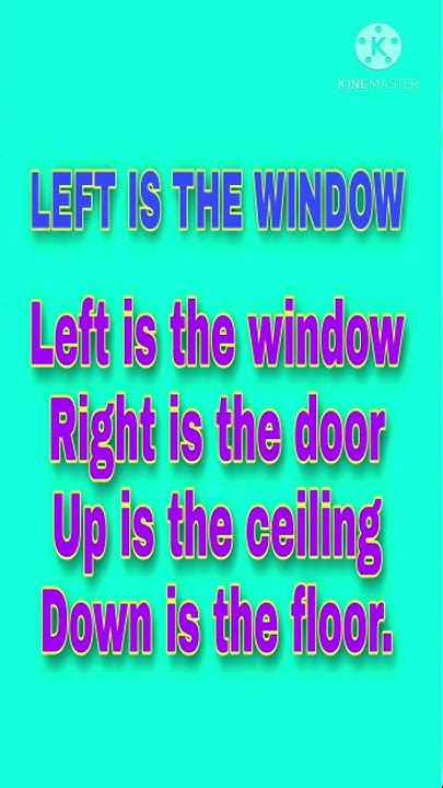 Left Is The Window (Rhyme) - YouTube
